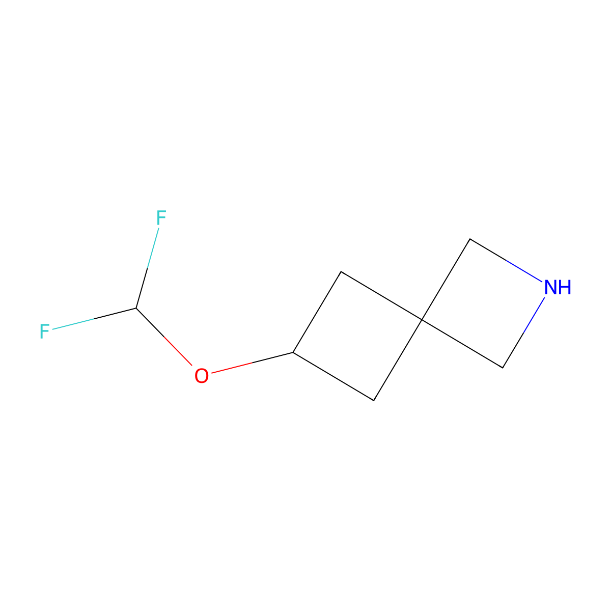 6-(Difluoromethoxy)-2-azaspiro[3.3]heptane molecular structure, CAS 2059986-63-7