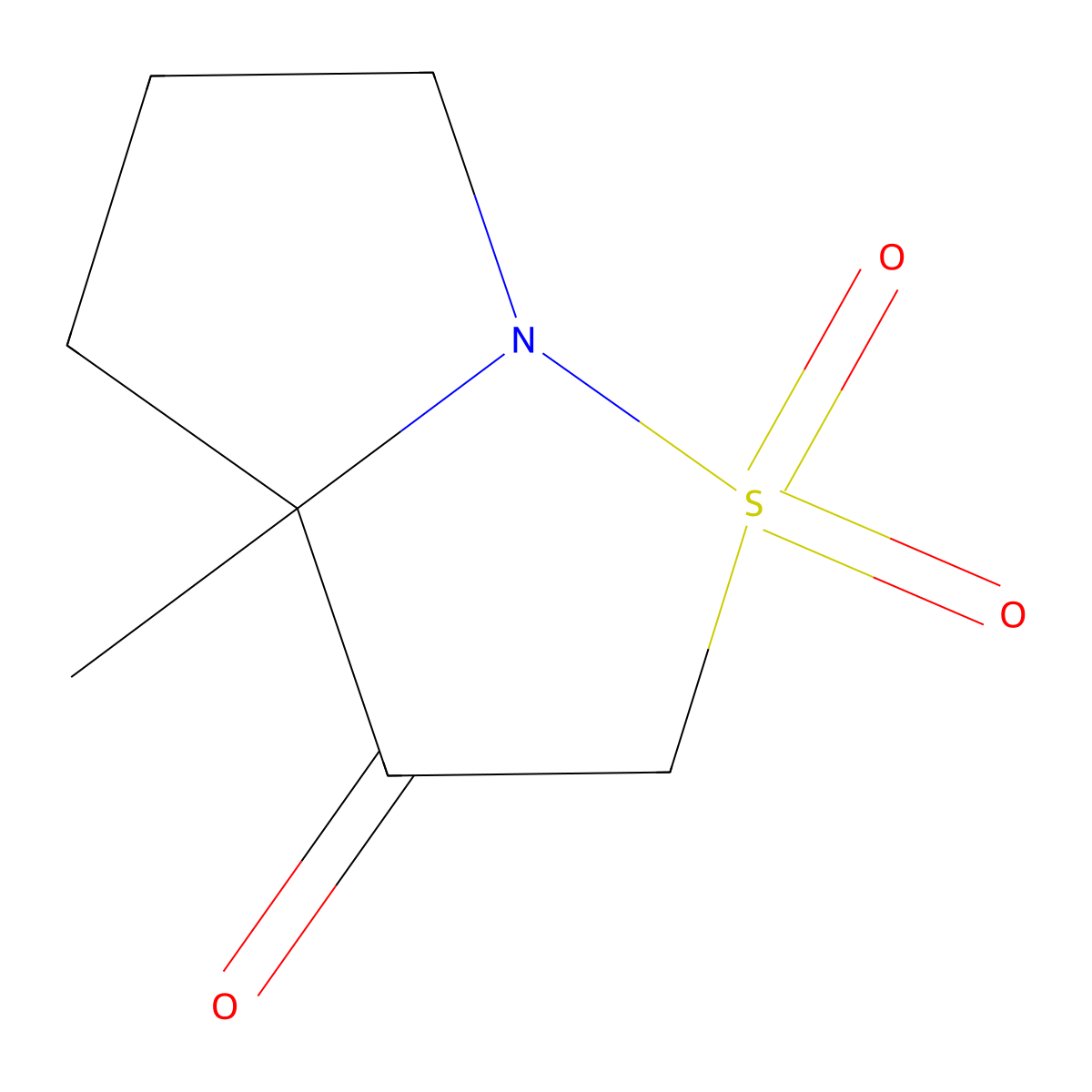 3a-Methyl-hexahydro-1lambda6-pyrrolo[1,2-b][1,2]thiazole-1,1,3-trione molecular structure, CAS 2059987-02-7