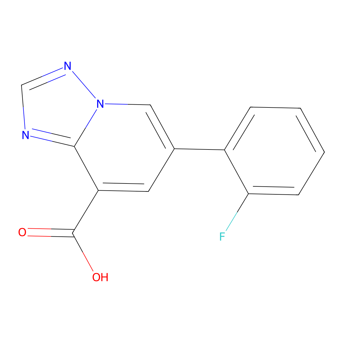 6-(2-Fluorophenyl)-[1,2,4]triazolo[1,5-a]pyridine-8-carboxylic acid molecular structure, CAS 2059987-04-9