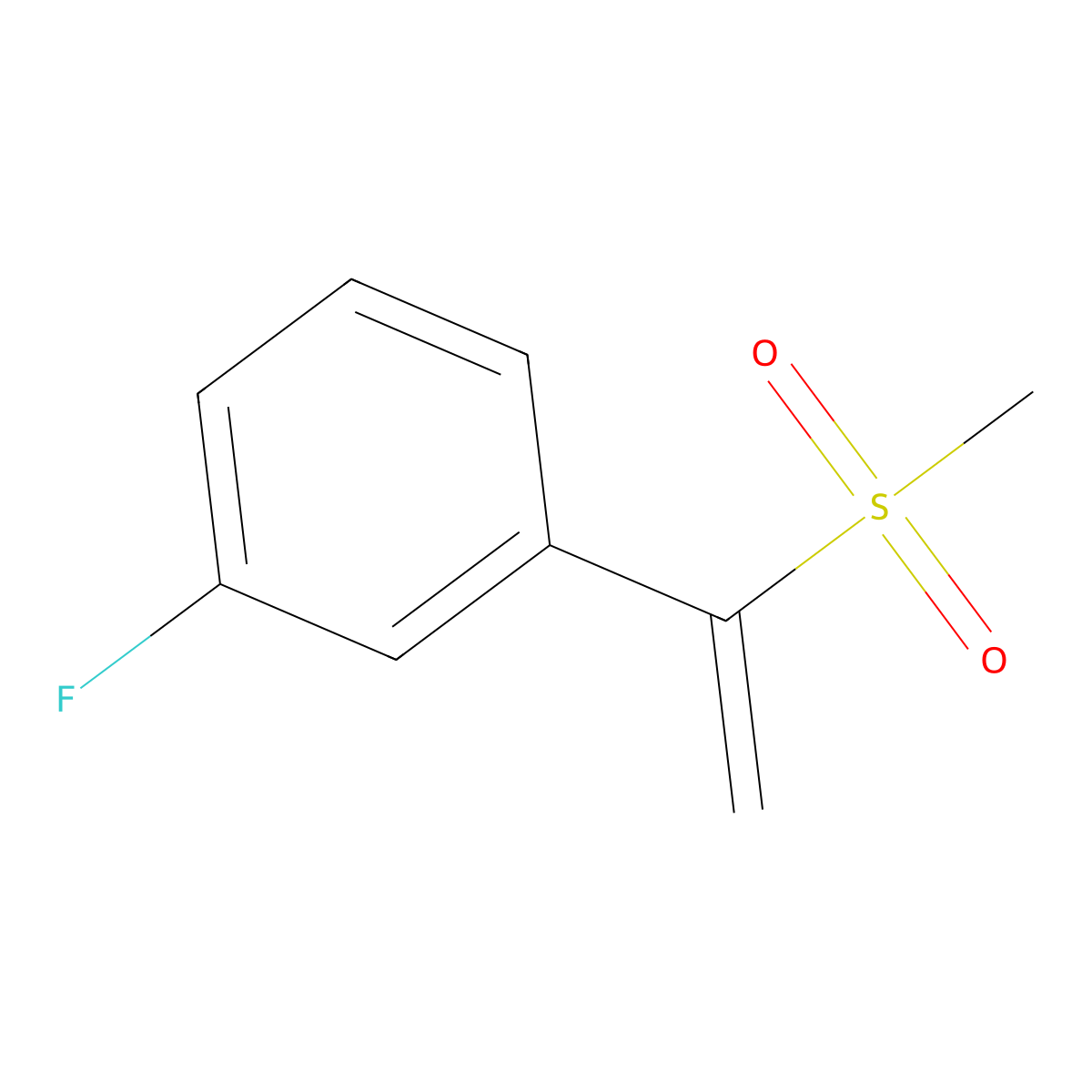 1-Fluoro-3-(1-methanesulfonylethenyl)benzene molecular structure, CAS 2059987-12-9