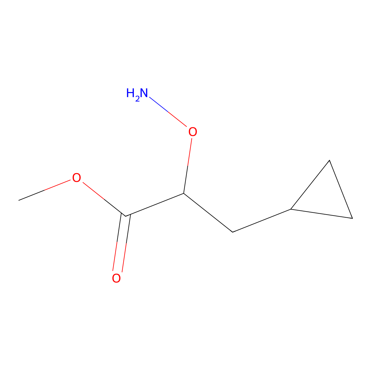 Methyl 2-(aminooxy)-3-cyclopropylpropanoate molecular structure, CAS 2059987-16-3