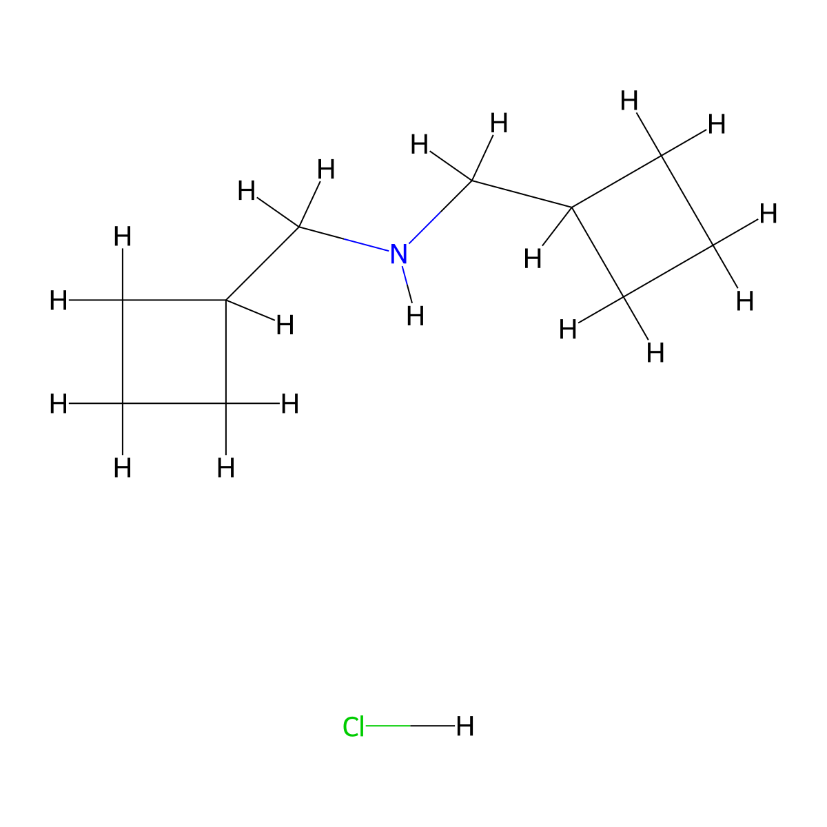Bis(cyclobutylmethyl)amine hydrochloride molecular structure, CAS 2059987-18-5