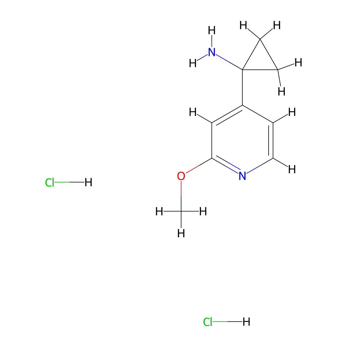 1-(2-Methoxypyridin-4-yl)cyclopropan-1-amine dihydrochloride molecular structure, CAS 2059987-25-4