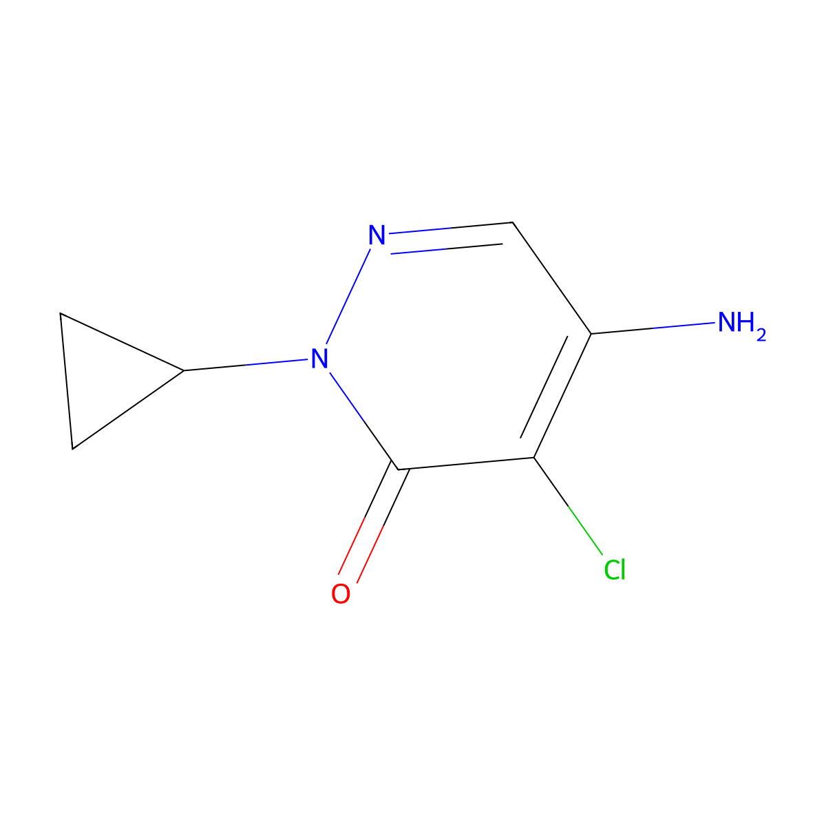 5-Amino-4-chloro-2-cyclopropyl-2,3-dihydropyridazin-3-one molecular structure, CAS 2059987-26-5