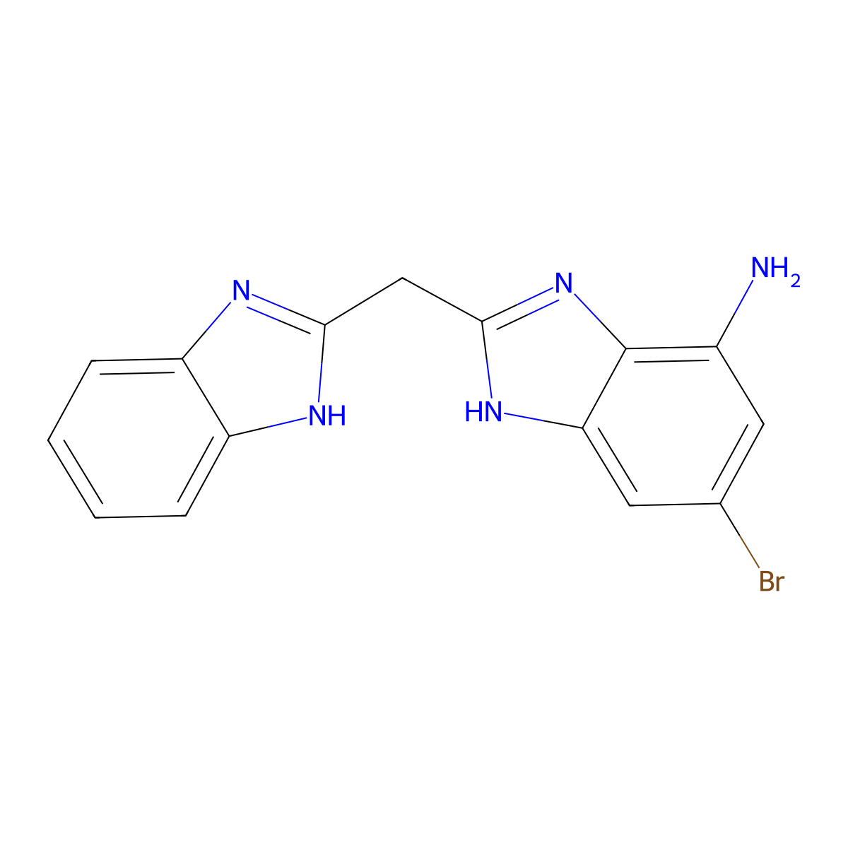 2-[(1H-1,3-Benzodiazol-2-yl)methyl]-5-bromo-1H-1,3-benzodiazol-7-amine molecular structure, CAS 2059987-36-7