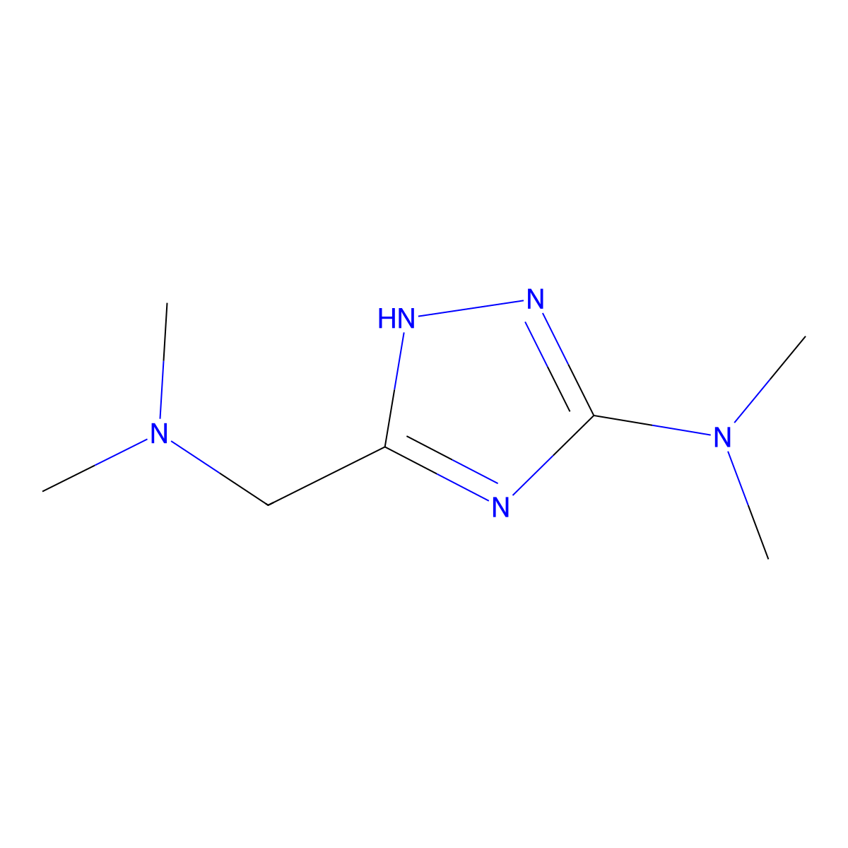 5-[(Dimethylamino)methyl]-N,N-dimethyl-1H-1,2,4-triazol-3-amine molecular structure, CAS 2059987-53-8