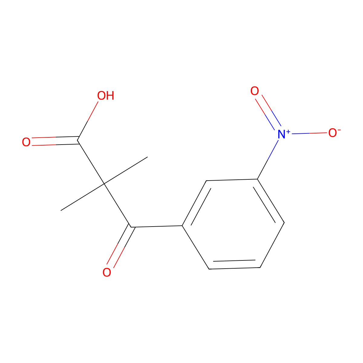 2,2-Dimethyl-3-(3-nitrophenyl)-3-oxopropanoic acid molecular structure, CAS 2059987-55-0