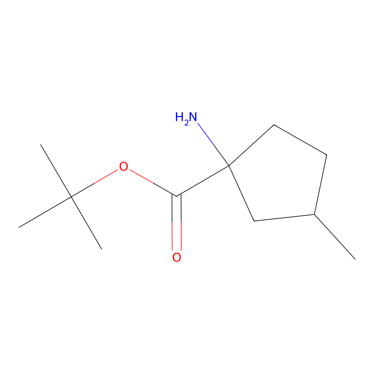 tert-Butyl 1-amino-3-methylcyclopentane-1-carboxylate molecular structure, CAS 2059987-60-7