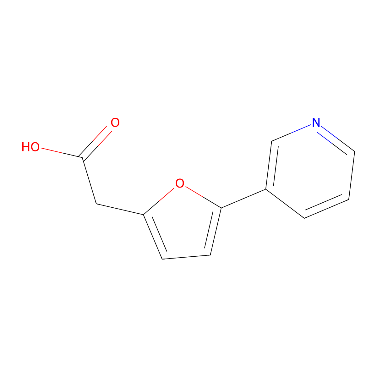 2-[5-(Pyridin-3-yl)furan-2-yl]acetic acid molecular structure, CAS 2059987-67-4
