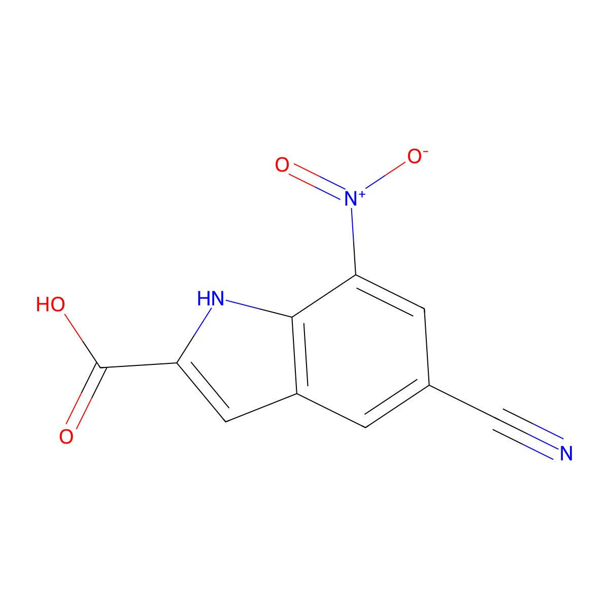 5-Cyano-7-nitro-1H-indole-2-carboxylic acid molecular structure, CAS 2059987-72-1