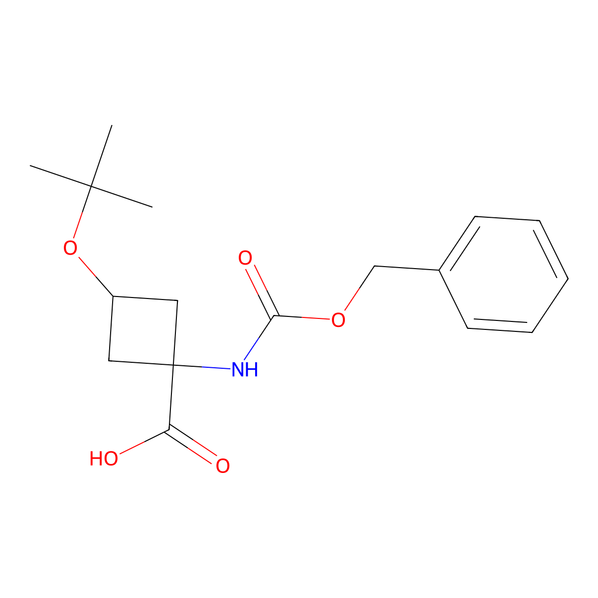 1-{[(Benzyloxy)carbonyl]amino}-3-(tert-butoxy)cyclobutane-1-carboxylic acid molecular structure, CAS 2059987-74-3
