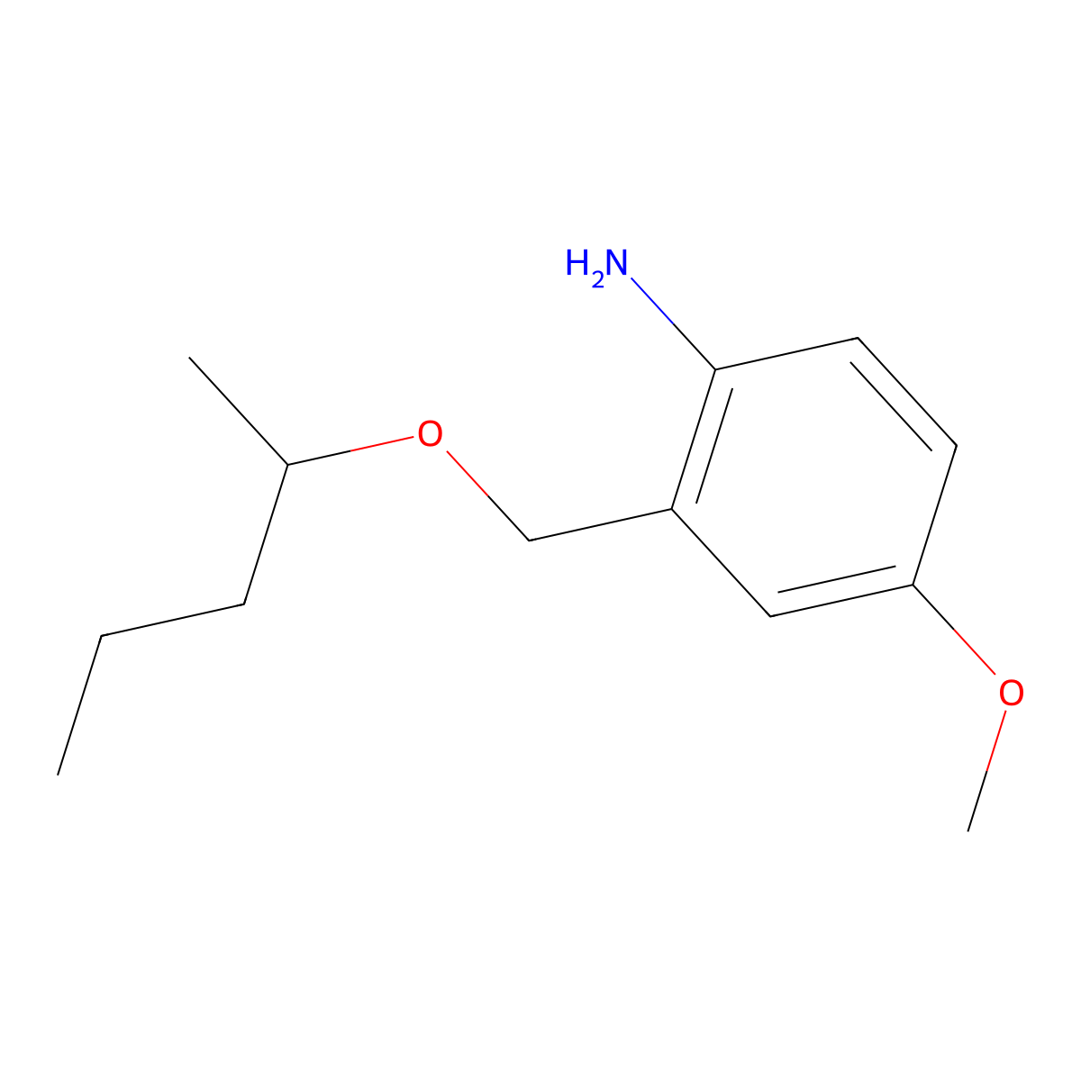 4-Methoxy-2-[(pentan-2-yloxy)methyl]aniline molecular structure, CAS 2059987-81-2