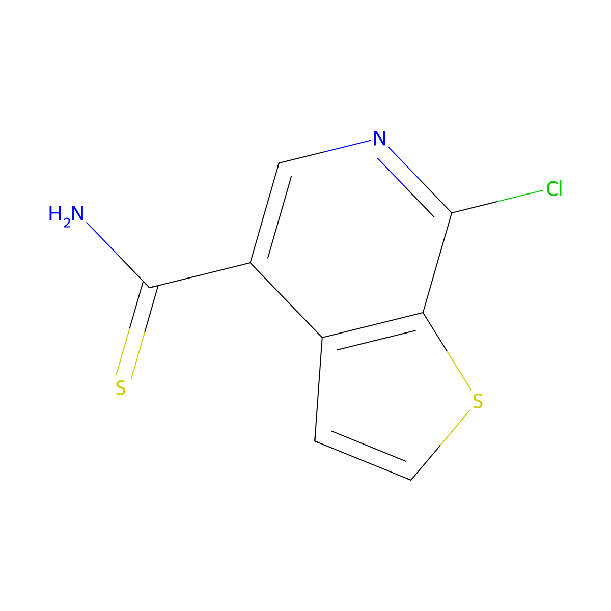 7-Chlorothieno[2,3-c]pyridine-4-carbothioamide molecular structure, CAS 2059987-84-5