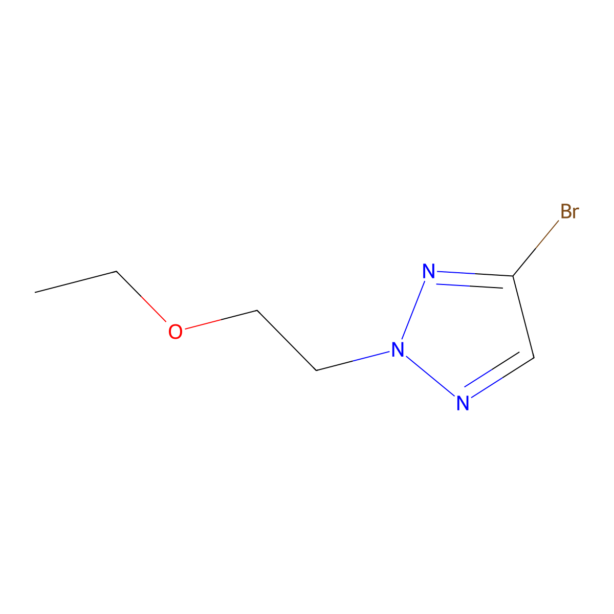 4-Bromo-2-(2-ethoxyethyl)-2H-1,2,3-triazole molecular structure, CAS 2059988-14-4