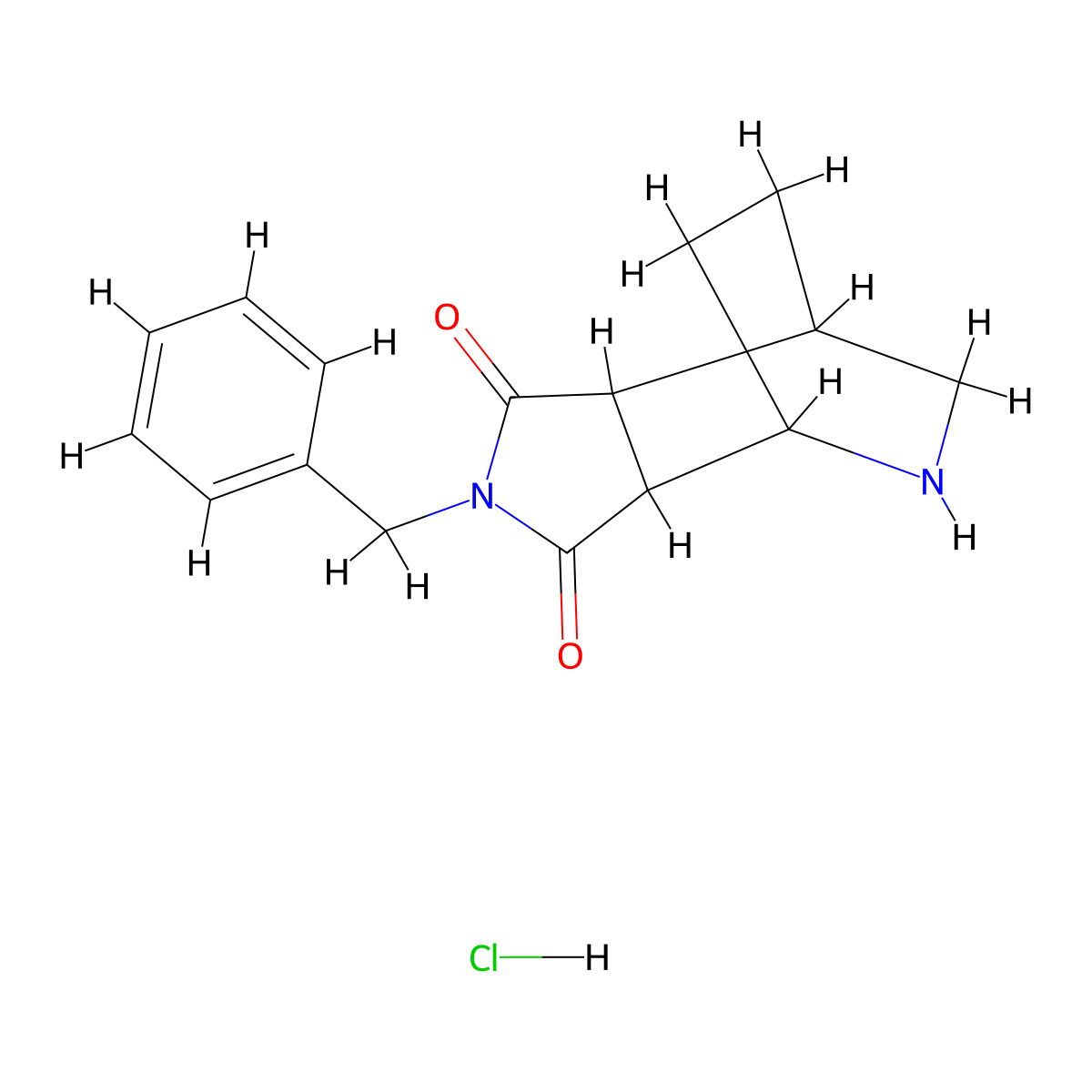 4-Benzyl-4,8-diazatricyclo[5.2.2.0^{2,6}]undecane-3,5-dione hydrochloride molecular structure, CAS 2059988-20-2
