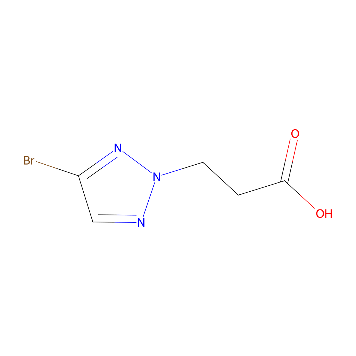 3-(4-bromo-2H-1,2,3-triazol-2-yl)propanoic acid molecular structure, CAS 2059988-21-3