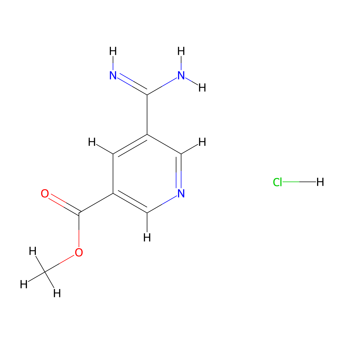 Methyl 5-carbamimidoylpyridine-3-carboxylate hydrochloride molecular structure, CAS 2059988-28-0