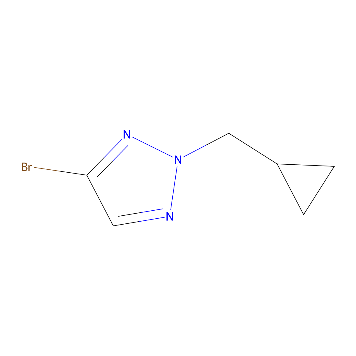 4-Bromo-2-(cyclopropylmethyl)-2H-1,2,3-triazole molecular structure, CAS 2059988-29-1