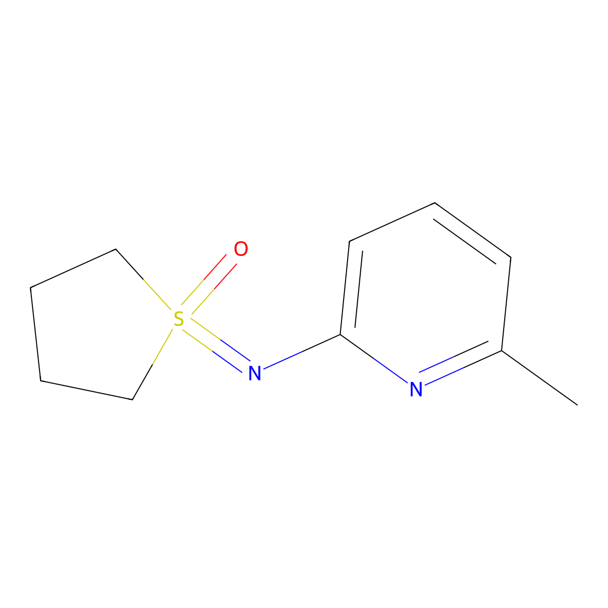 1-[(6-Methylpyridin-2-yl)imino]-1lambda6-thiolan-1-one molecular structure, CAS 2059988-36-0
