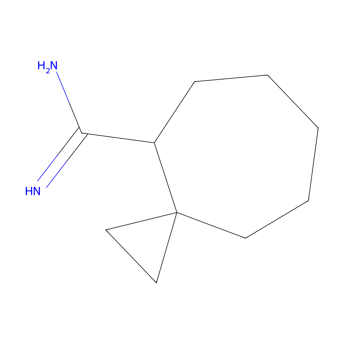 Spiro[2.6]nonane-4-carboximidamide molecular structure, CAS 2059988-41-7
