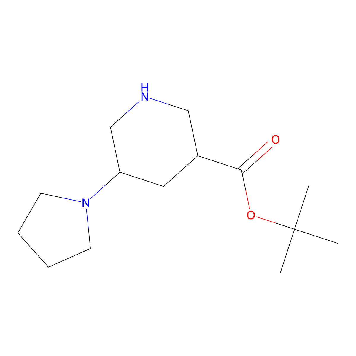 tert-Butyl 5-(pyrrolidin-1-yl)piperidine-3-carboxylate molecular structure, CAS 2059988-44-0