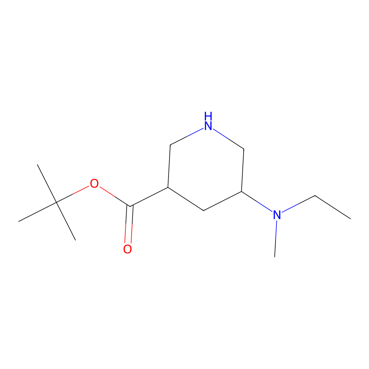 tert-Butyl 5-[ethyl(methyl)amino]piperidine-3-carboxylate molecular structure, CAS 2059988-48-4