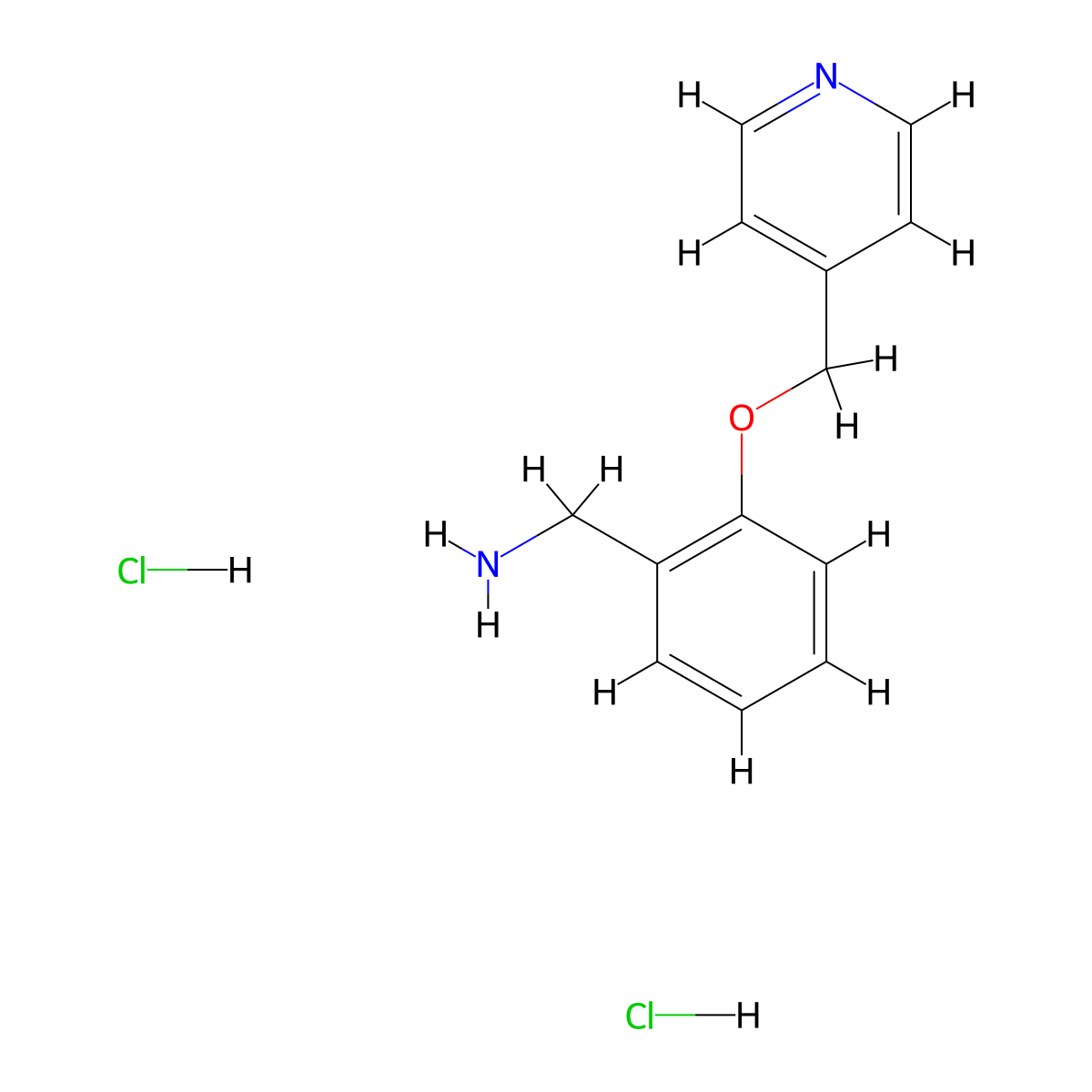{2-[(Pyridin-4-yl)methoxy]phenyl}methanamine dihydrochloride molecular structure, CAS 2059988-50-8