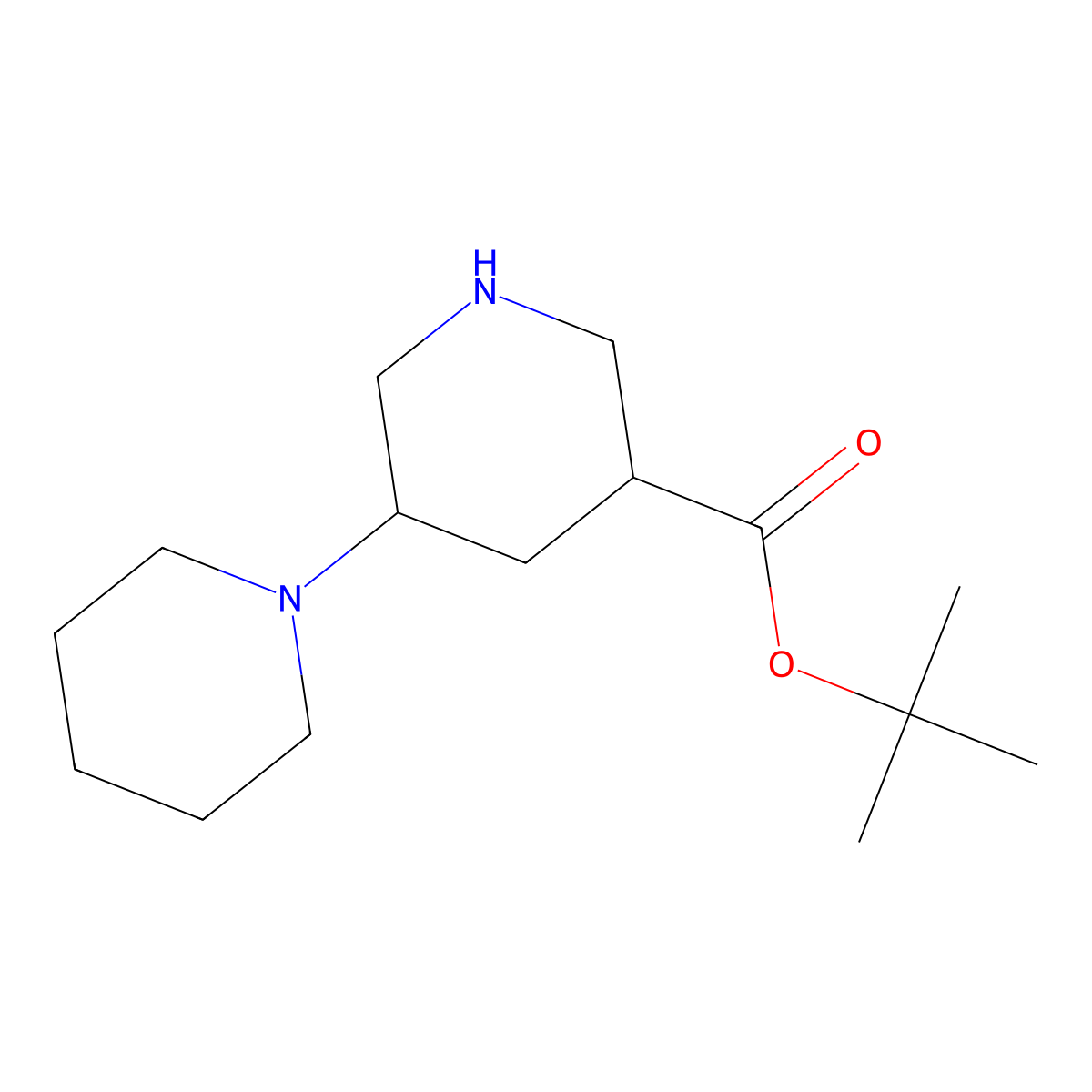 tert-Butyl 5-(piperidin-1-yl)piperidine-3-carboxylate molecular structure, CAS 2059988-51-9