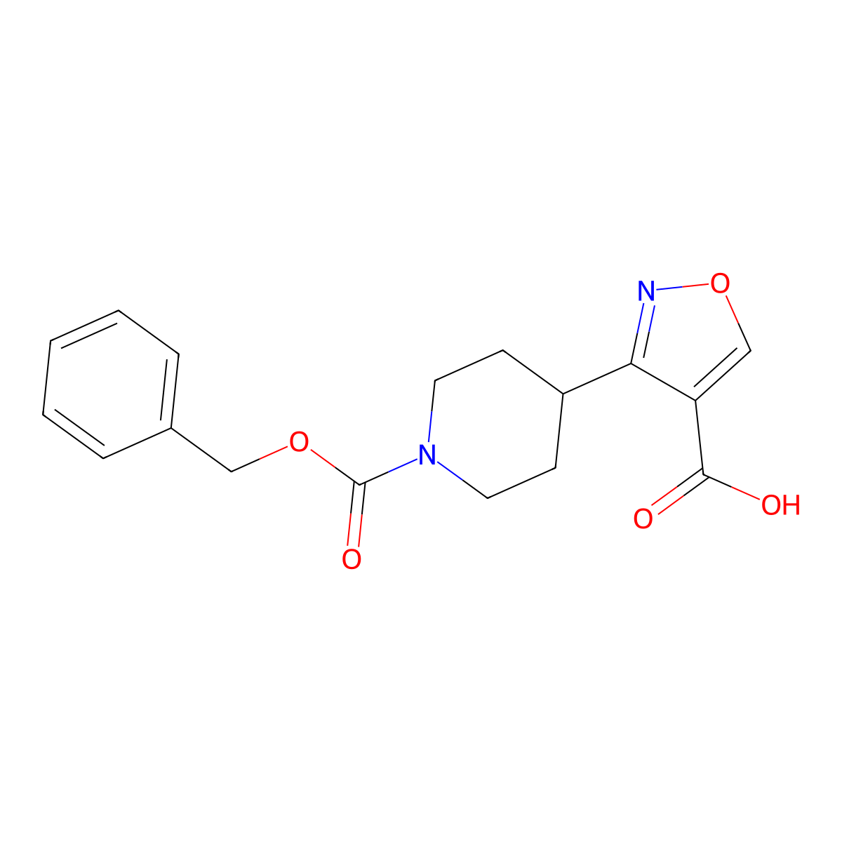 3-{1-[(Benzyloxy)carbonyl]piperidin-4-yl}-1,2-oxazole-4-carboxylic acid molecular structure, CAS 2059988-52-0