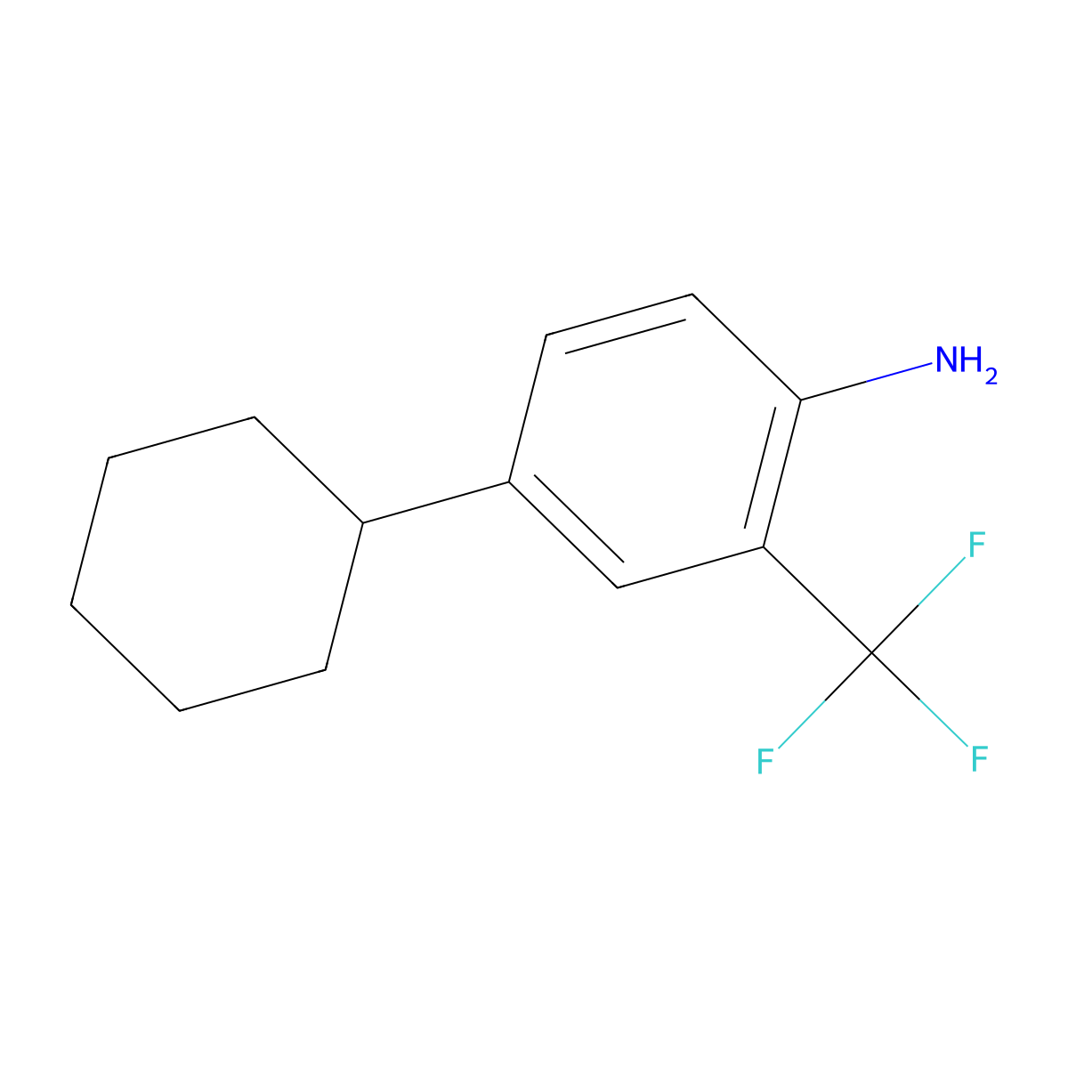 4-Cyclohexyl-2-(trifluoromethyl)aniline molecular structure, CAS 2059988-53-1