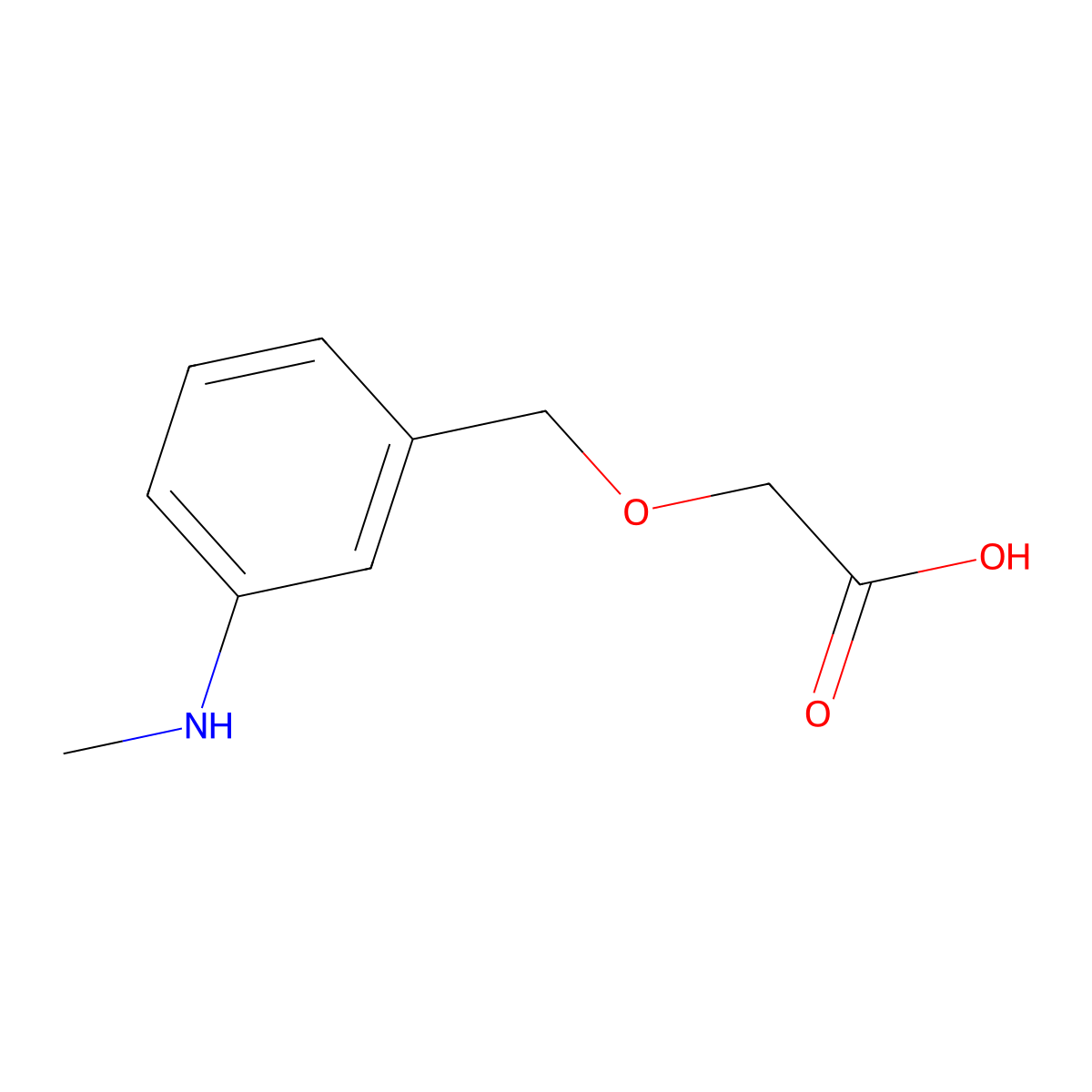 2-{[3-(Methylamino)phenyl]methoxy}acetic acid molecular structure, CAS 2059988-62-2
