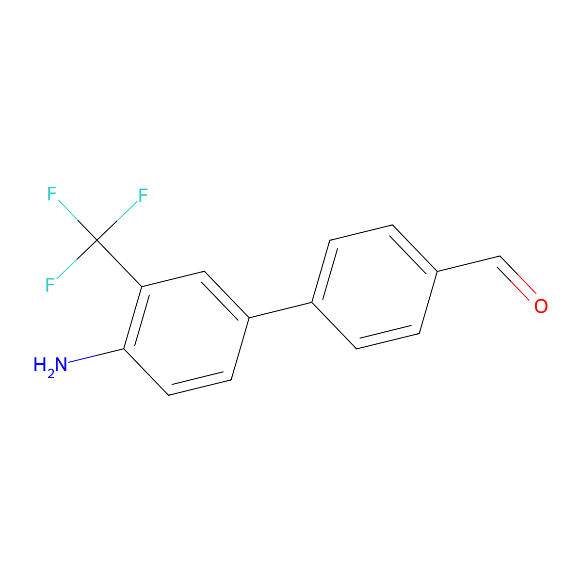4-[4-Amino-3-(trifluoromethyl)phenyl]benzaldehyde molecular structure, CAS 2059988-65-5