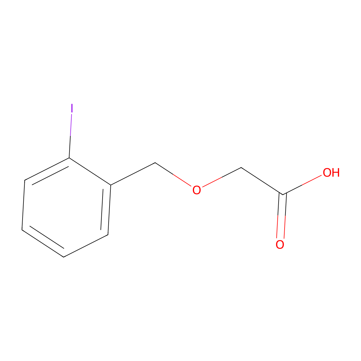 2-[(2-Iodophenyl)methoxy]acetic acid molecular structure, CAS 2059988-66-6