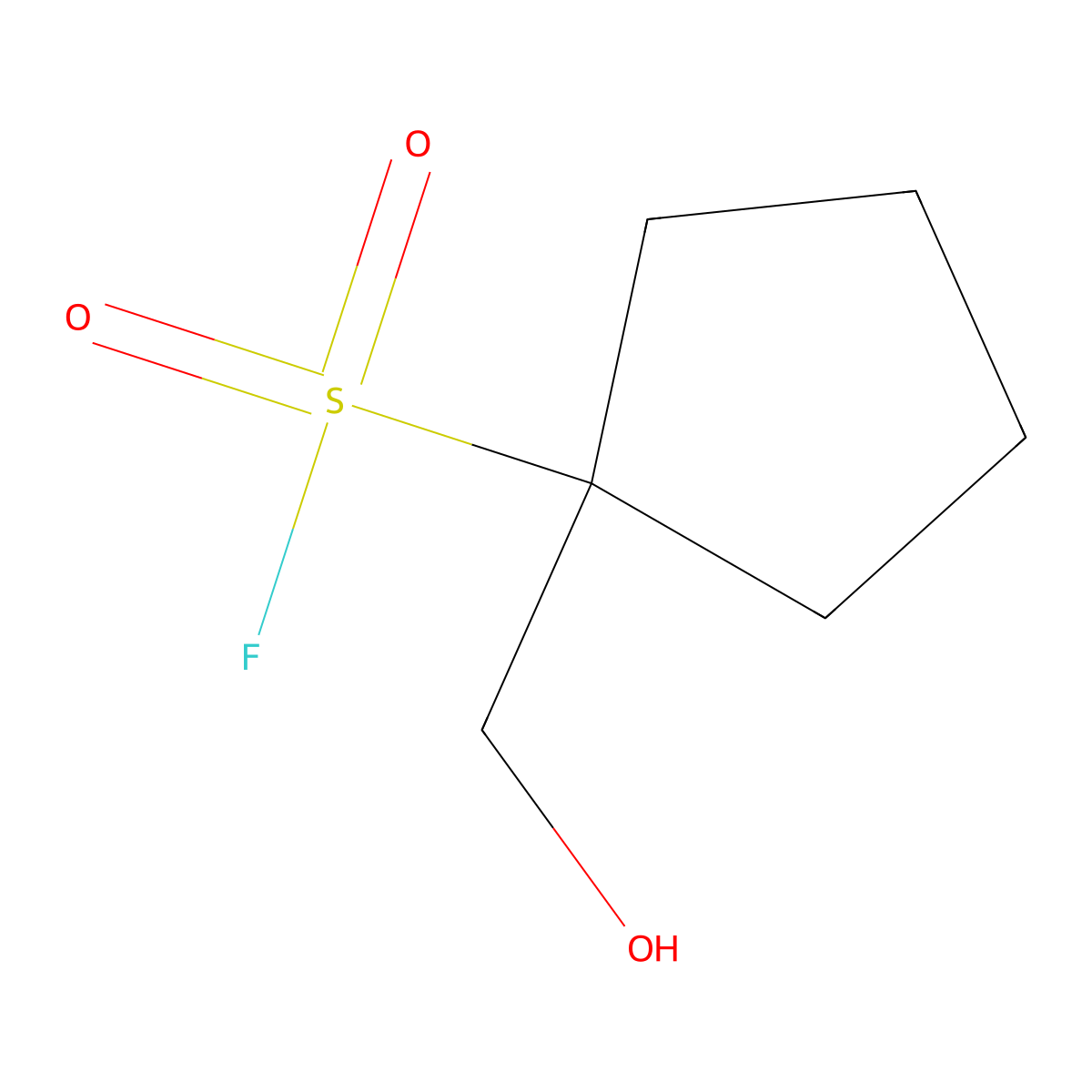 1-(Hydroxymethyl)cyclopentane-1-sulfonyl fluoride molecular structure, CAS 2059988-67-7