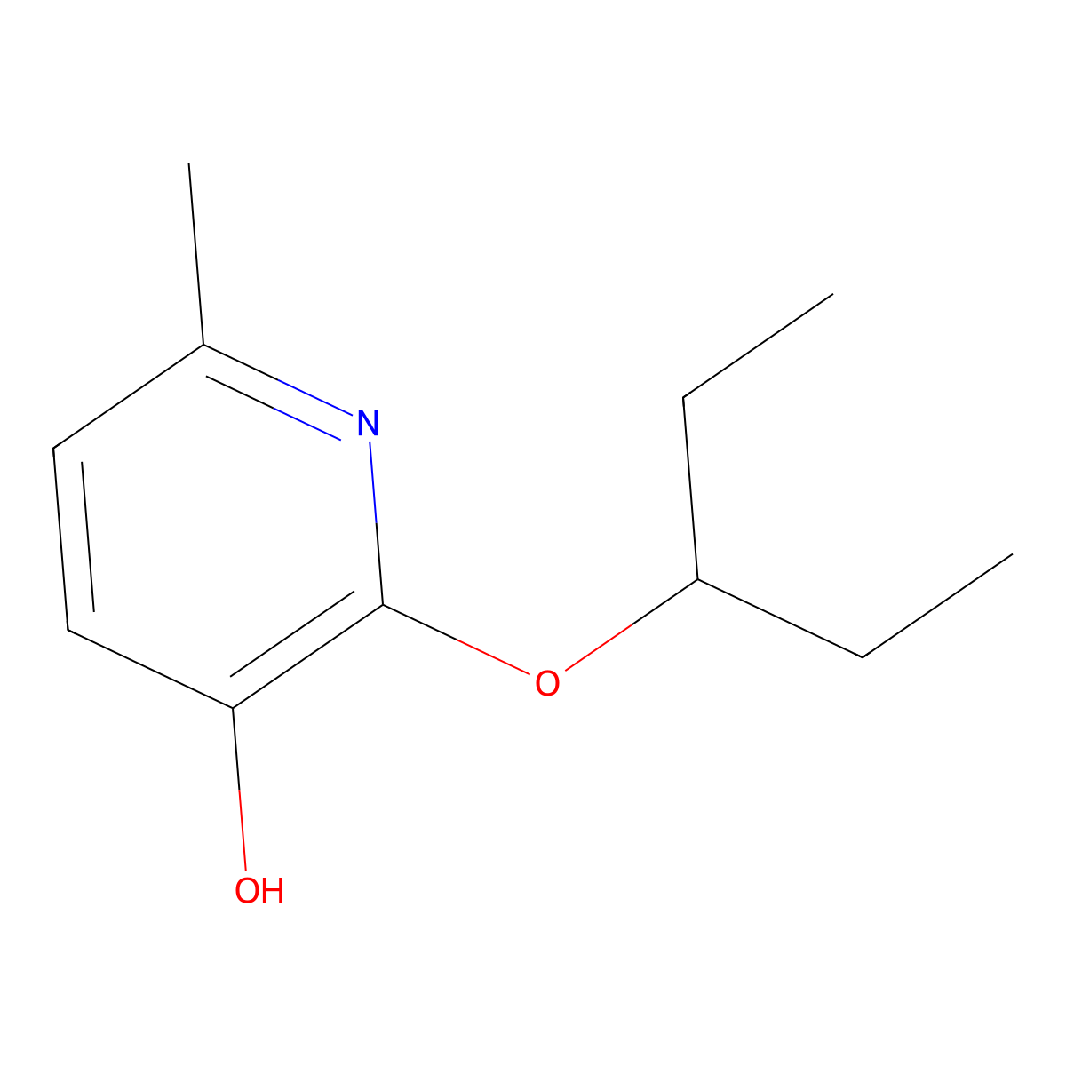6-Methyl-2-(pentan-3-yloxy)pyridin-3-ol molecular structure, CAS 2059988-71-3