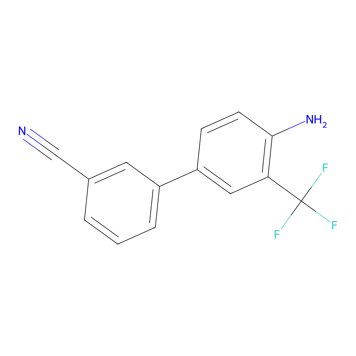 3-[4-Amino-3-(trifluoromethyl)phenyl]benzonitrile molecular structure, CAS 2059988-72-4