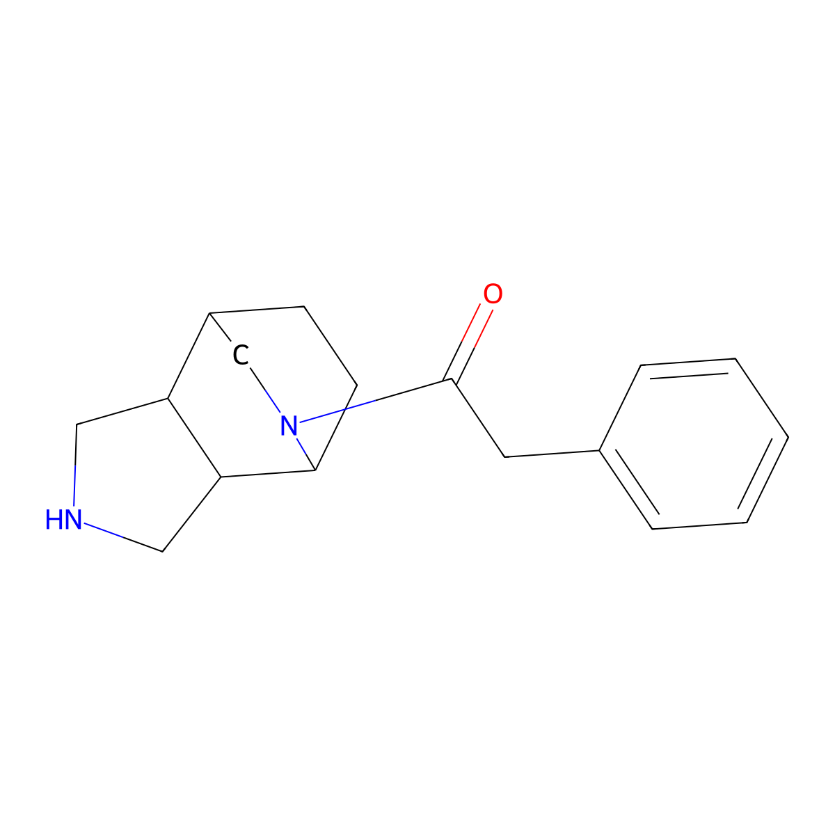 1-{4,8-Diazatricyclo[5.2.2.0,2,6]undecan-8-yl}-2-phenylethan-1-one molecular structure, CAS 2059988-84-8