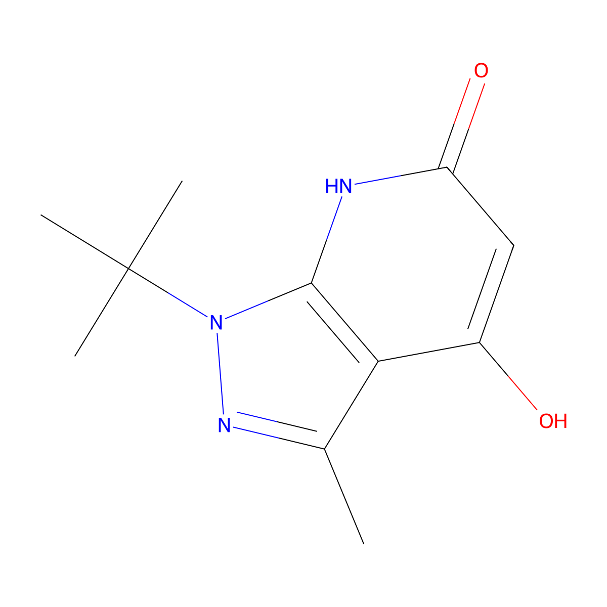 1-tert-Butyl-3-methyl-1H-pyrazolo[3,4-b]pyridine-4,6-diol molecular structure, CAS 2059988-85-9
