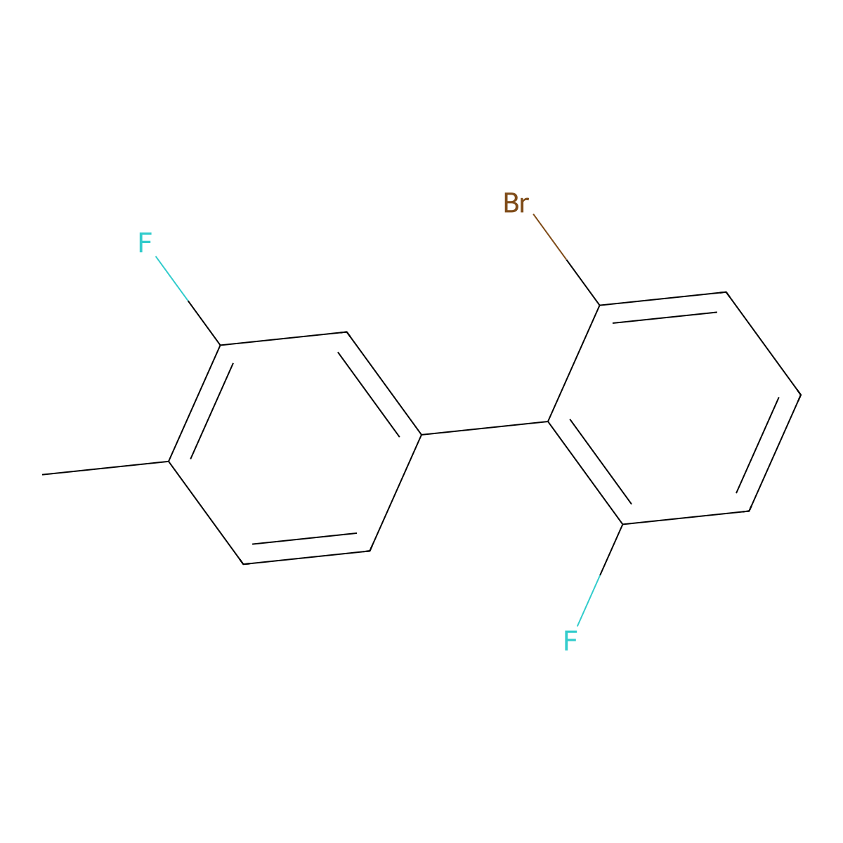 4-(2-Bromo-6-fluorophenyl)-2-fluoro-1-methylbenzene molecular structure, CAS 2059988-92-8