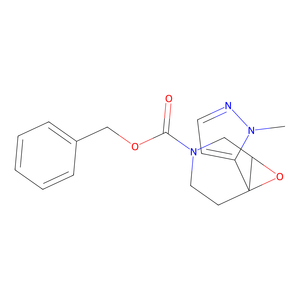 Benzyl 6-(1-methyl-1H-pyrazol-5-yl)-7-oxa-3-azabicyclo[4.1.0]heptane-3-carboxylate molecular structure, CAS 2059988-93-9