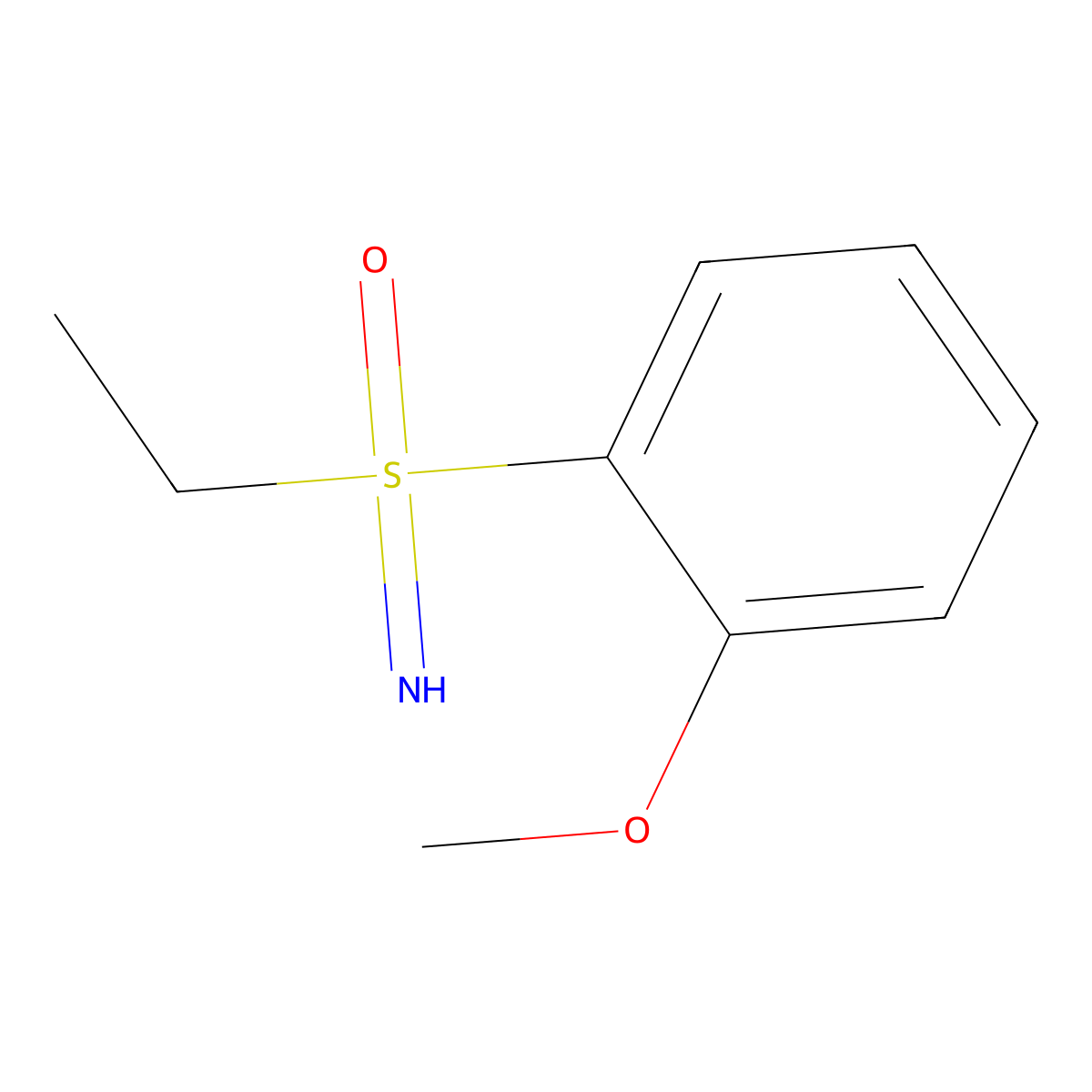 Ethyl(imino)(2-methoxyphenyl)-lambda6-sulfanone molecular structure, CAS 2059988-95-1