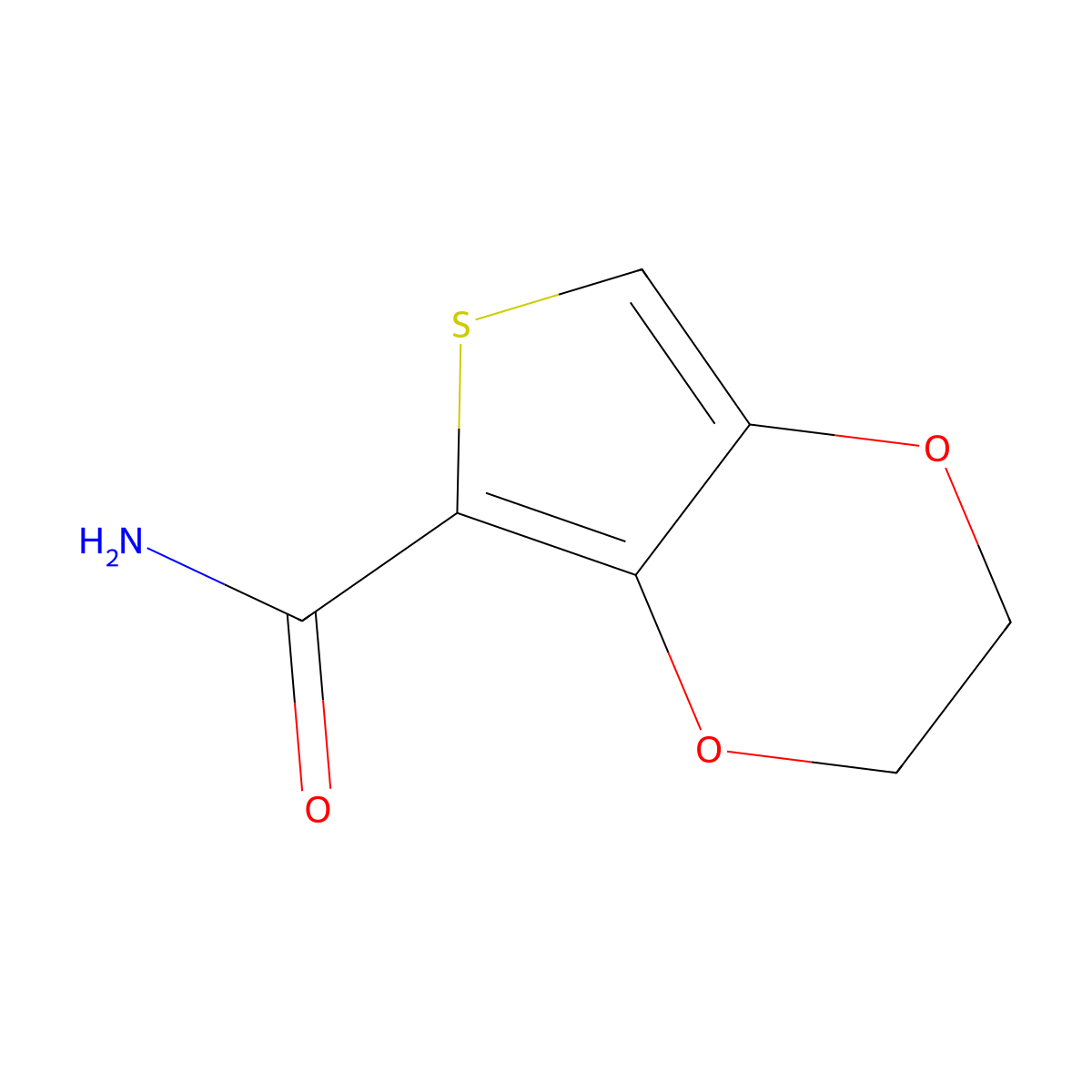 2H,3H-Thieno[3,4-b][1,4]dioxine-5-carboxamide molecular structure, CAS 2059989-04-5