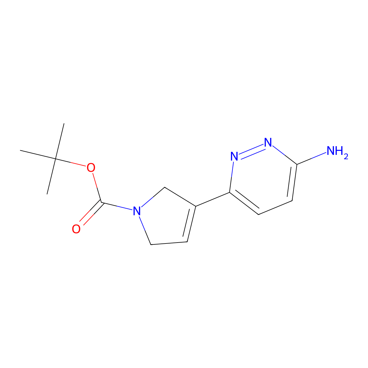 1,1-Dimethylethyl 3-(6-amino-3-pyridazinyl)-2,5-dihydro-1H-pyrrole-1-carboxylate molecular structure, CAS 2059990-52-0