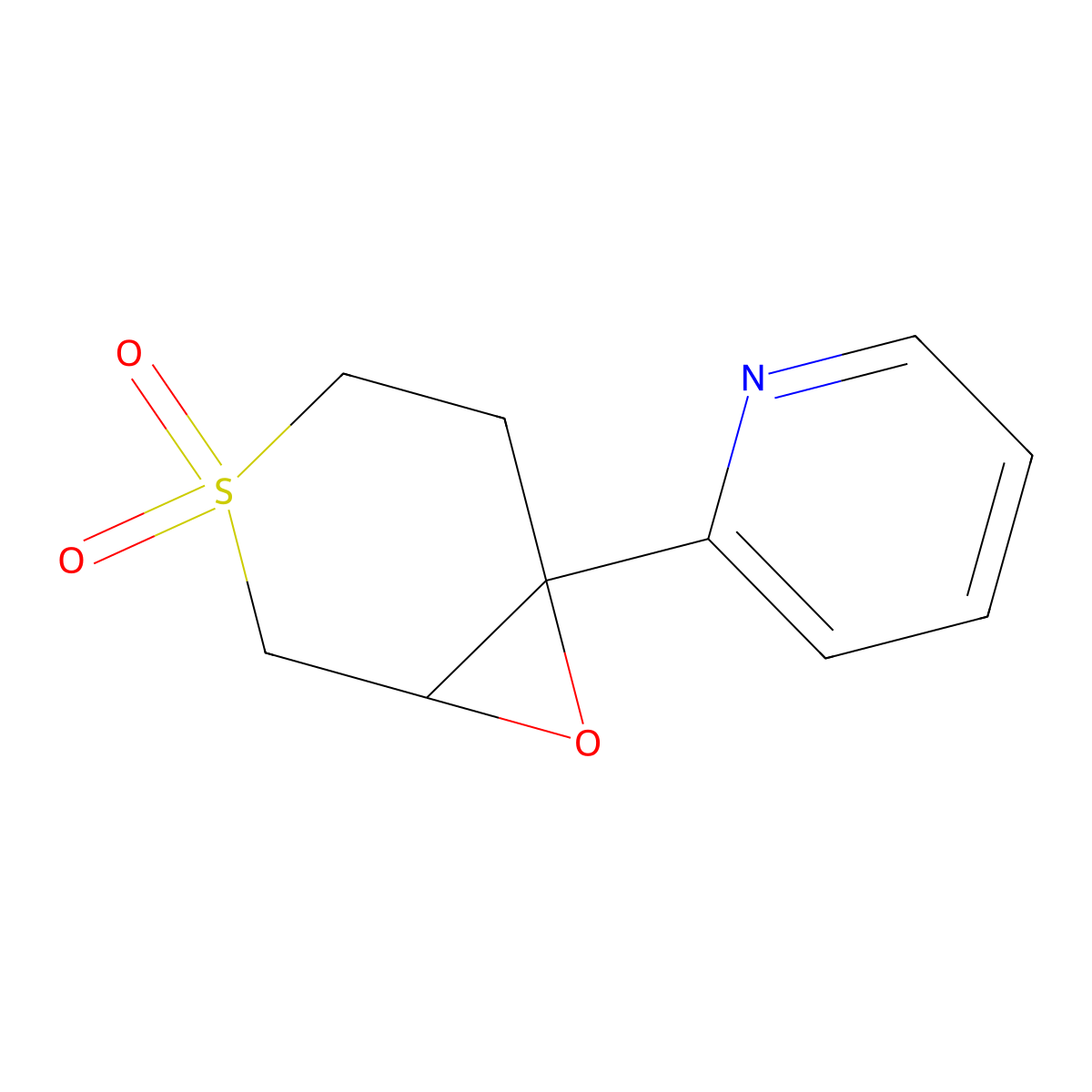 6-(Pyridin-2-yl)-7-oxa-3lambda6-thiabicyclo[4.1.0]heptane-3,3-dione molecular structure, CAS 2059992-94-6