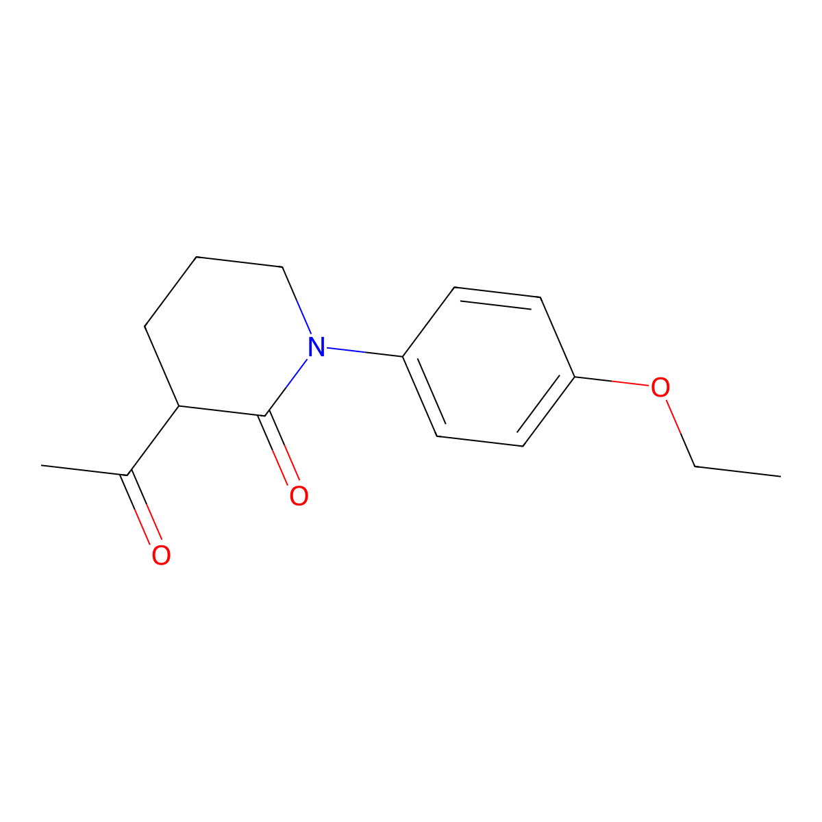 3-Acetyl-1-(4-ethoxyphenyl)piperidin-2-one molecular structure, CAS 2059993-06-3
