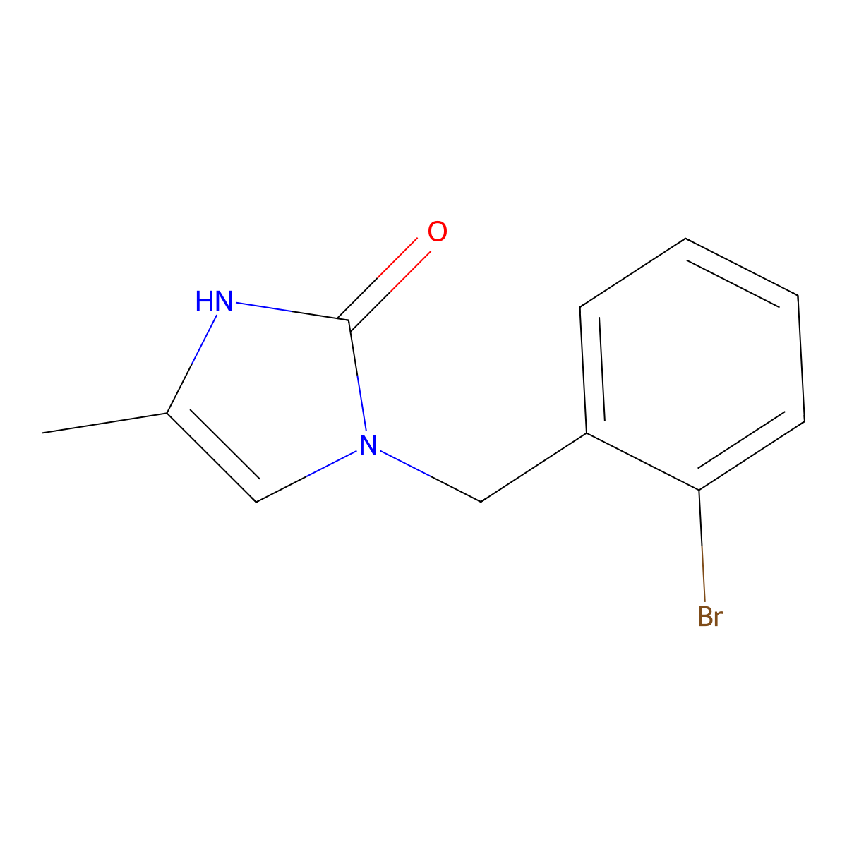 1-[(2-Bromophenyl)methyl]-4-methyl-2,3-dihydro-1H-imidazol-2-one molecular structure, CAS 2059993-16-5