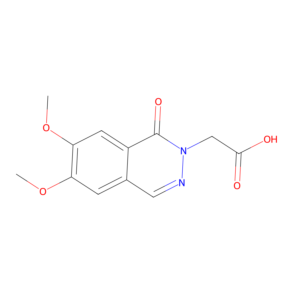 2-(6,7-Dimethoxy-1-oxo-1,2-dihydrophthalazin-2-yl)acetic acid molecular structure, CAS 2059993-25-6