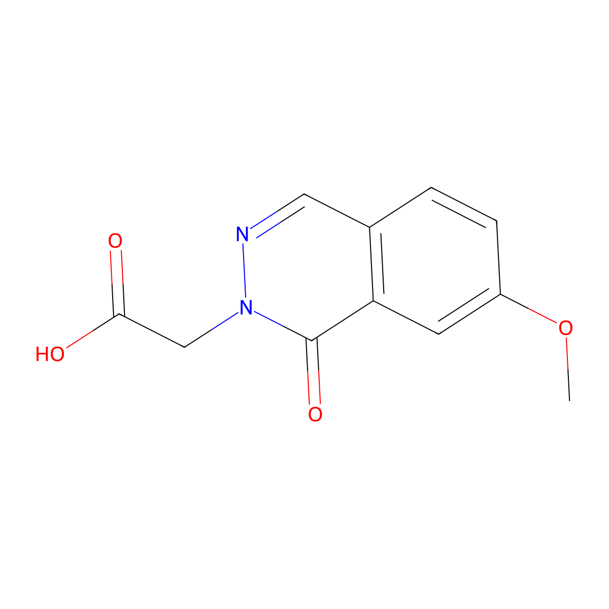 2-(7-Methoxy-1-oxo-1,2-dihydrophthalazin-2-yl)acetic acid molecular structure, CAS 2059993-32-5