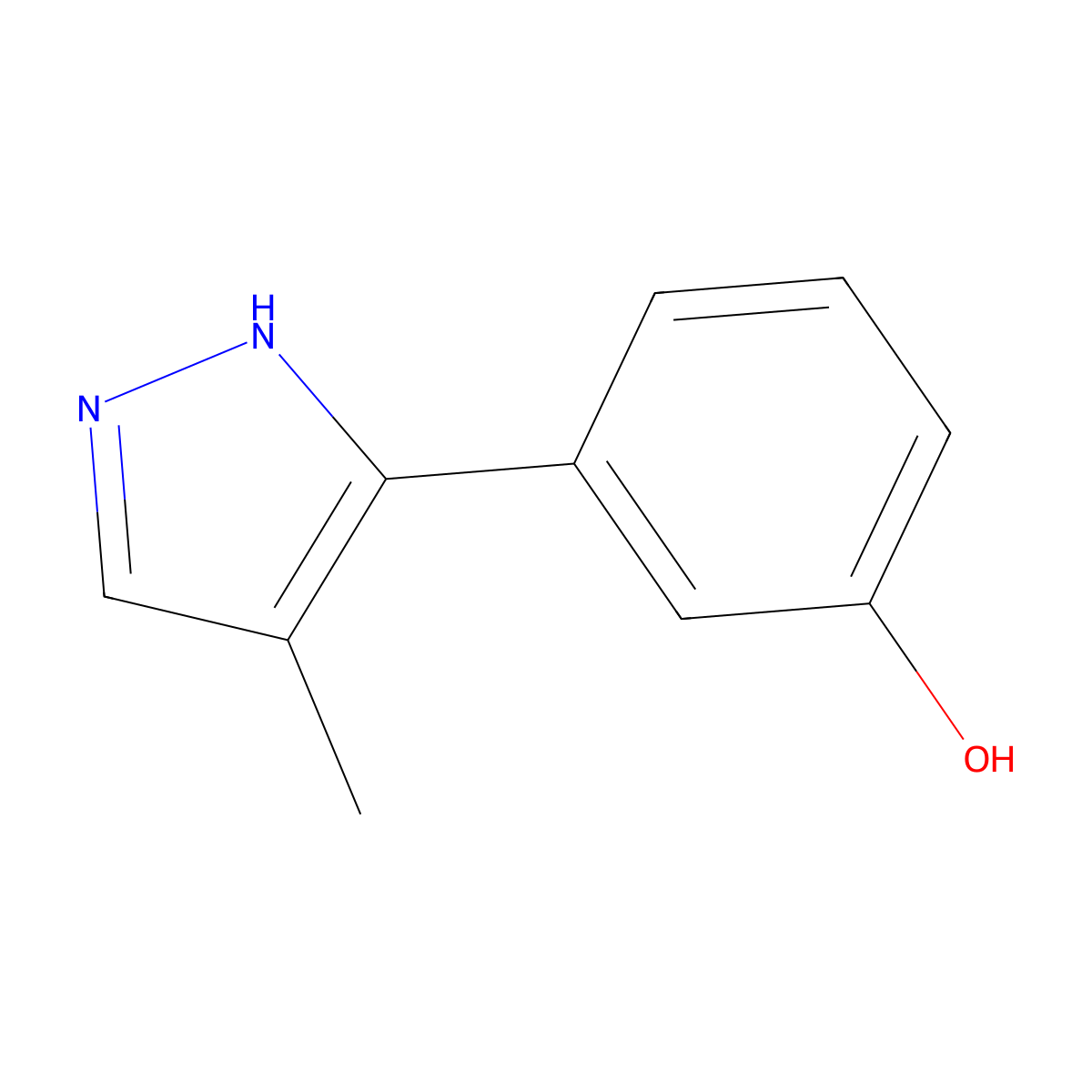 3-(4-Methyl-1H-pyrazol-3-yl)phenol molecular structure, CAS 2059993-40-5