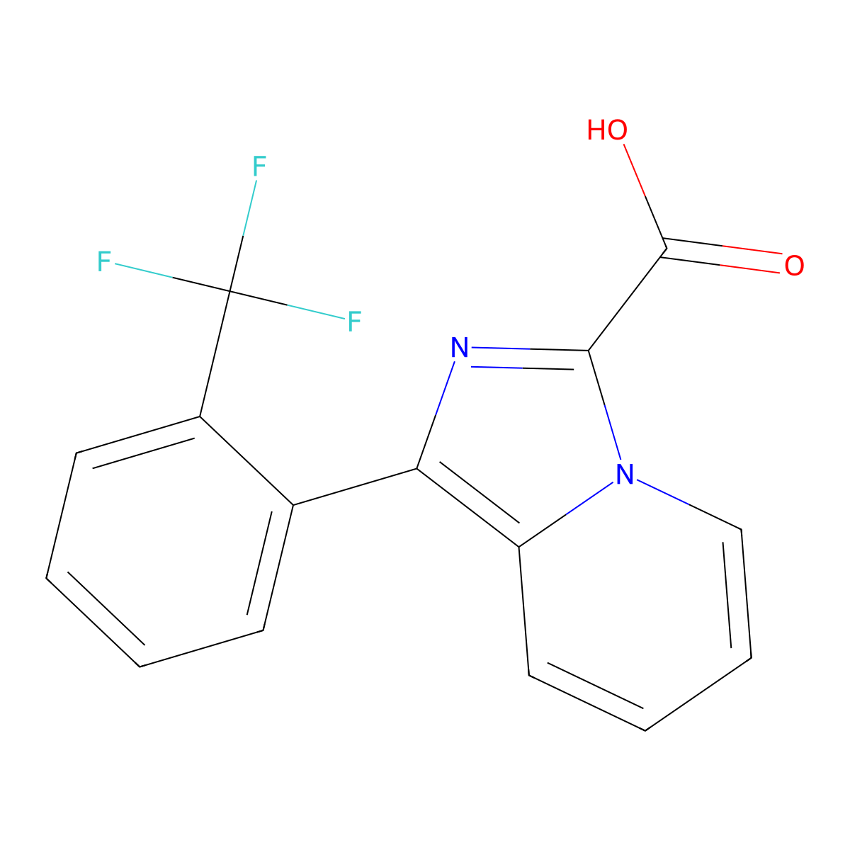 1-[2-(Trifluoromethyl)phenyl]imidazo[1,5-a]pyridine-3-carboxylic acid molecular structure, CAS 2059993-43-8